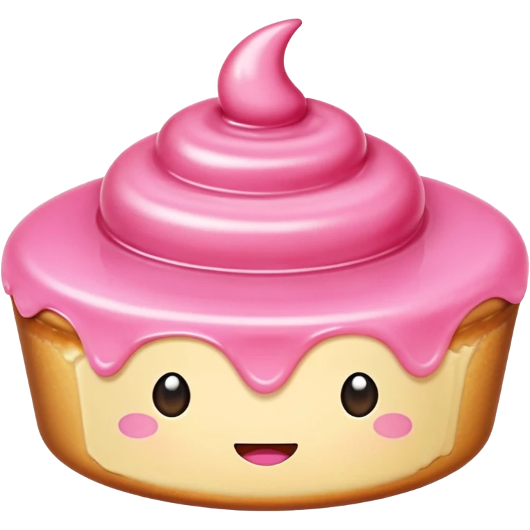 pink kawaii flan emoji