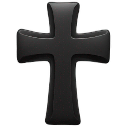 black cross on white background emoji