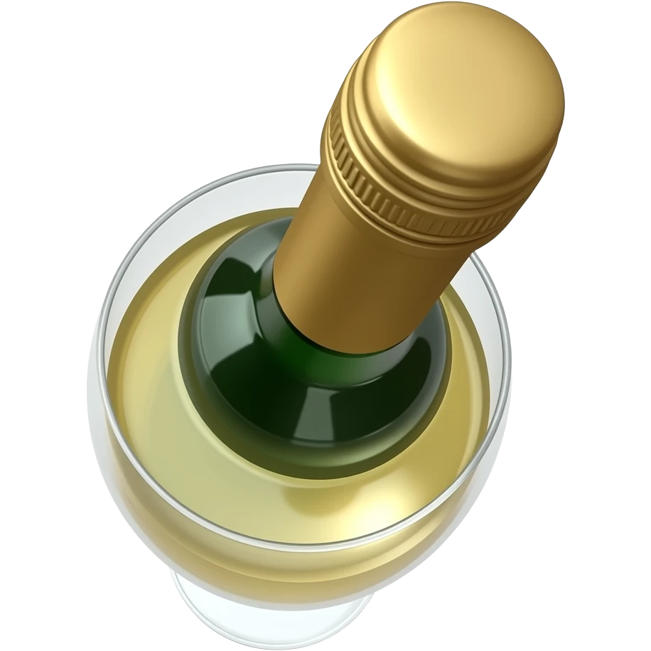 ازازه نبيذ مغلقه و مغلفه و رفيعه من فوق شبه الشمبانيه و emoji