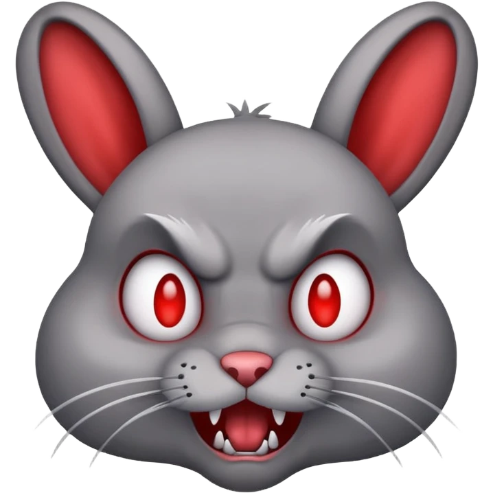 A rabid bunny emoji