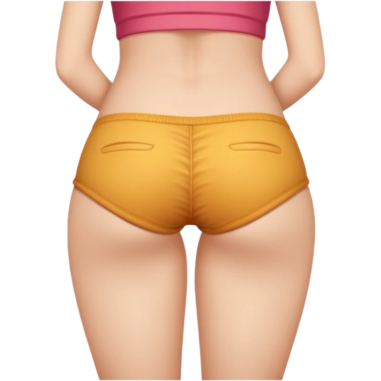 A naked girl showing her butt emoji