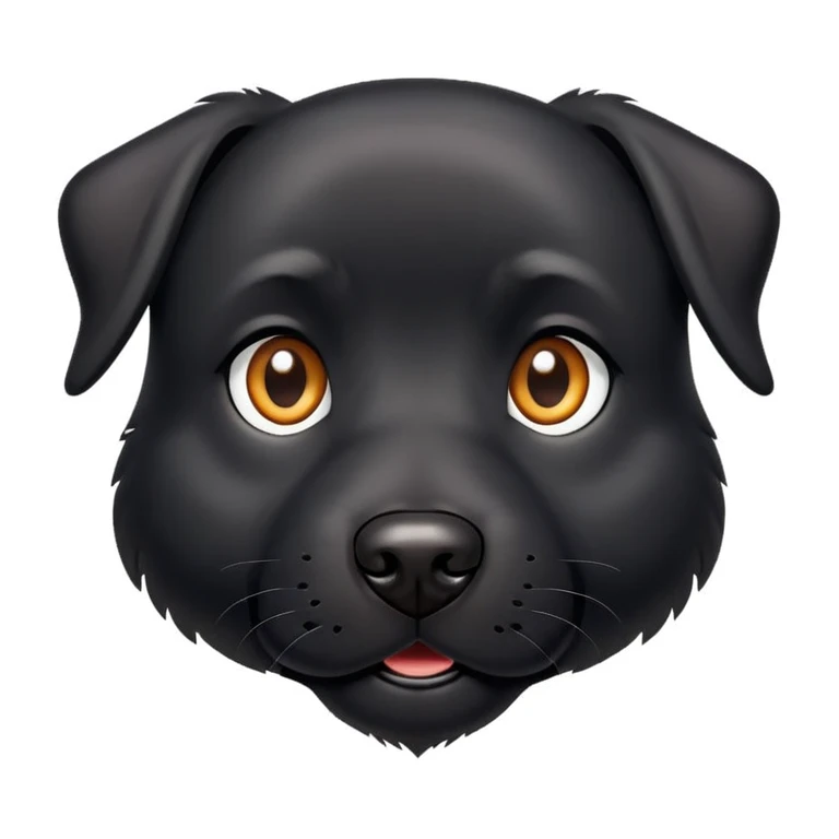 Black dog face emoji