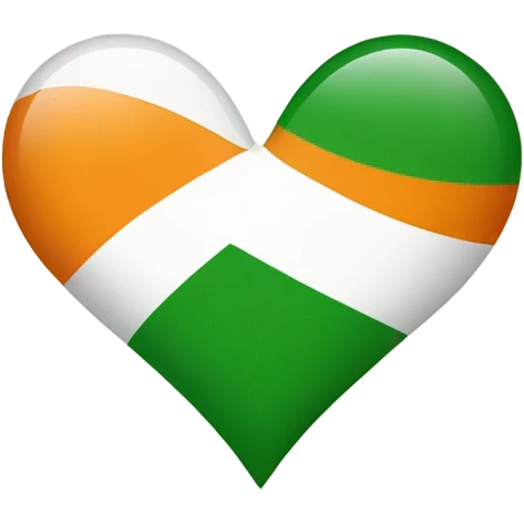 irish flag heart emoji