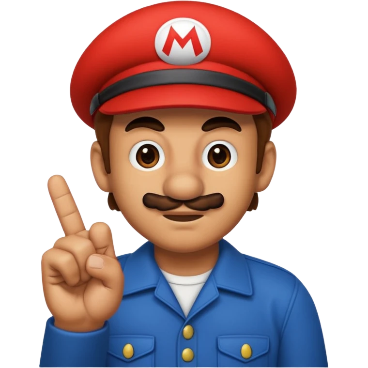 mario sacando el dedo  emoji