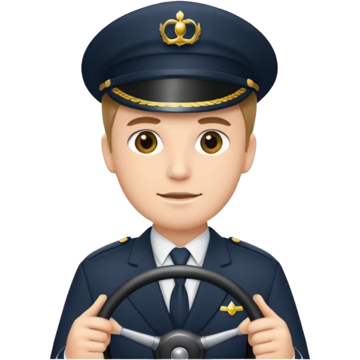 chauffeur in front of him there is a  steering wheel emoji