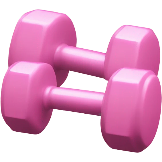 Two light pink dumbbells  emoji