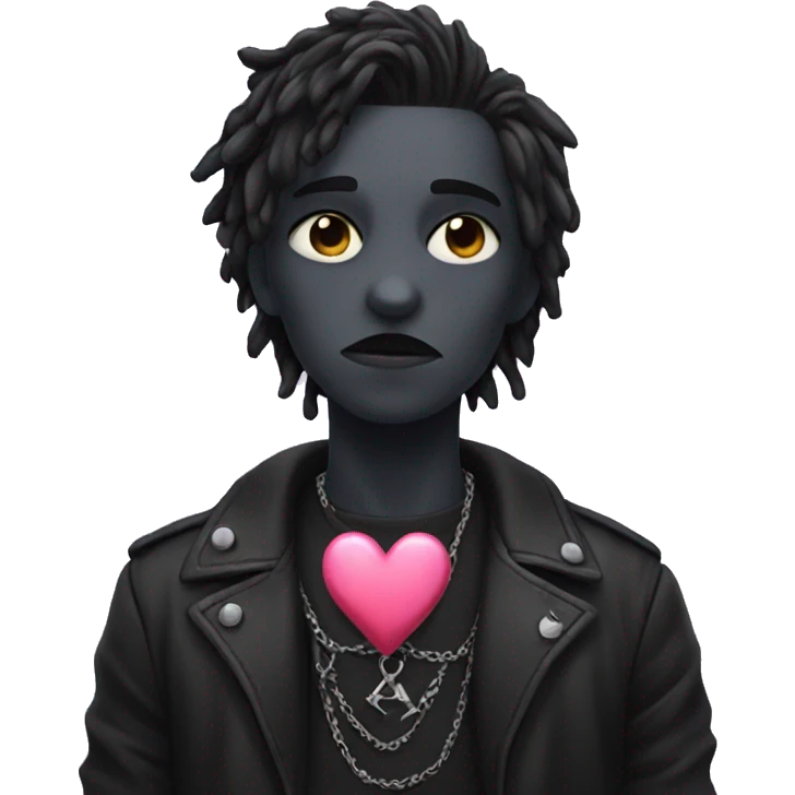 Goth heart emoji