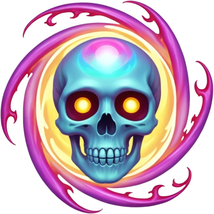 Glowing Soul Portal, in the style of your bleeding skull art. emoji