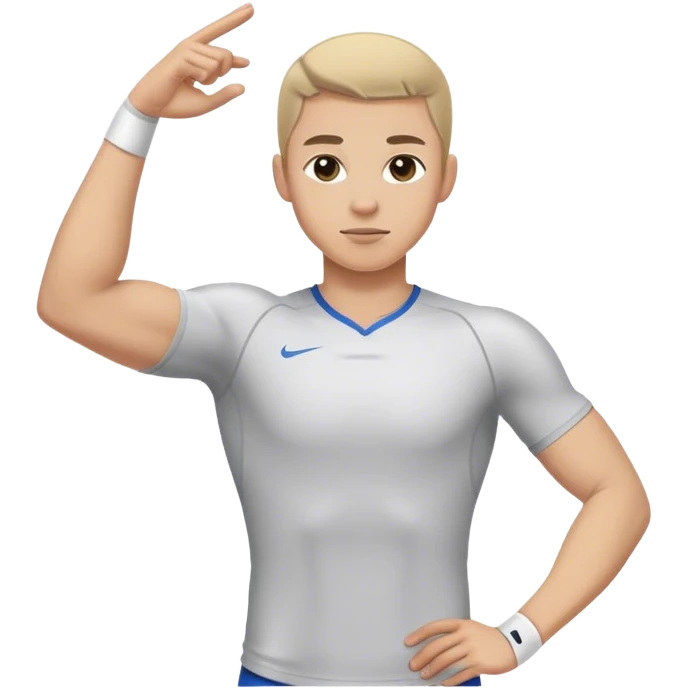 athlete T pose with straight elbow emoji