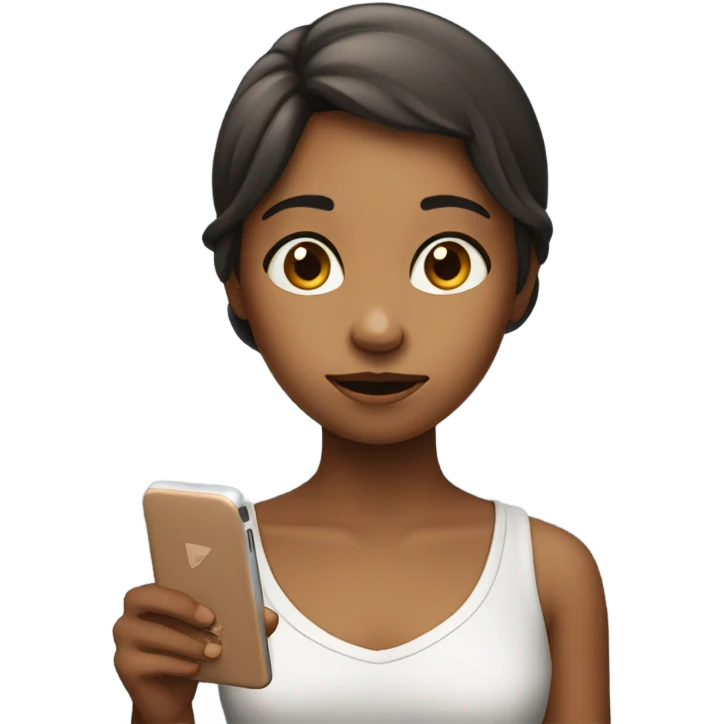 The girl with the phone emoji