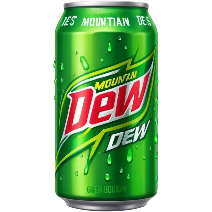 Draw a Mountain Dew can with green label & bold neon logo. emoji