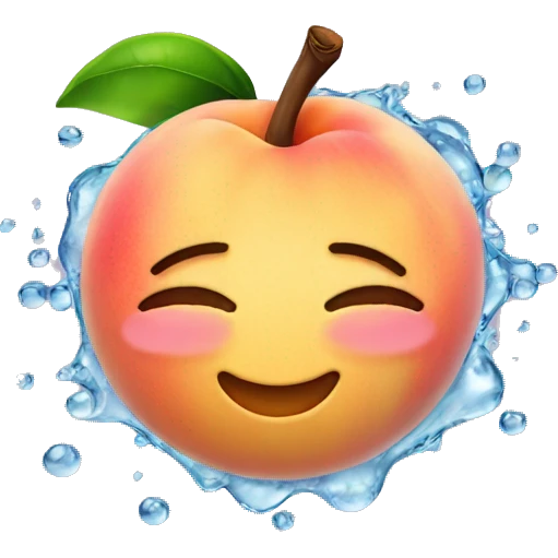 Peach with water droplets  emoji