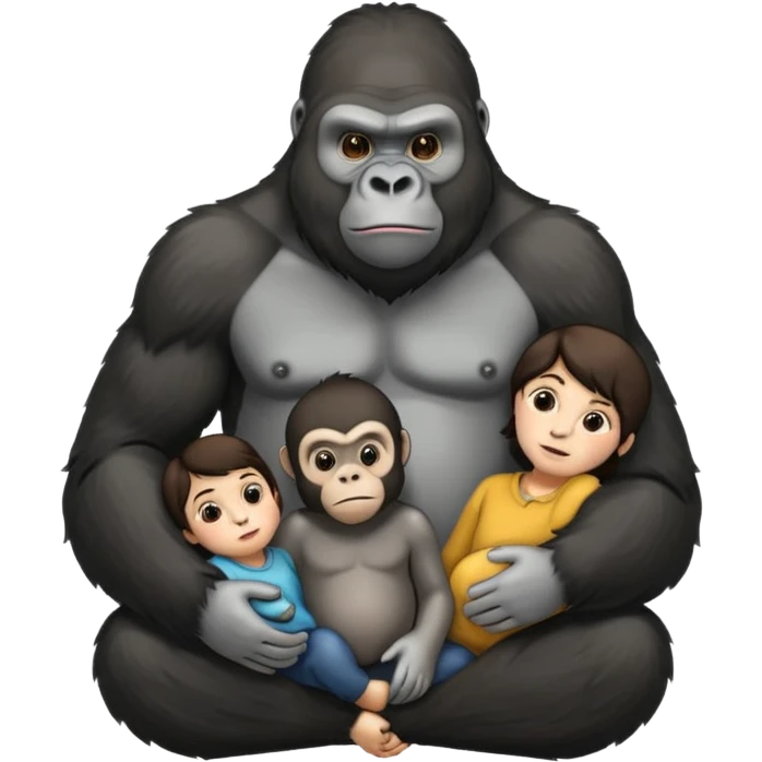 gorilla with family  emoji