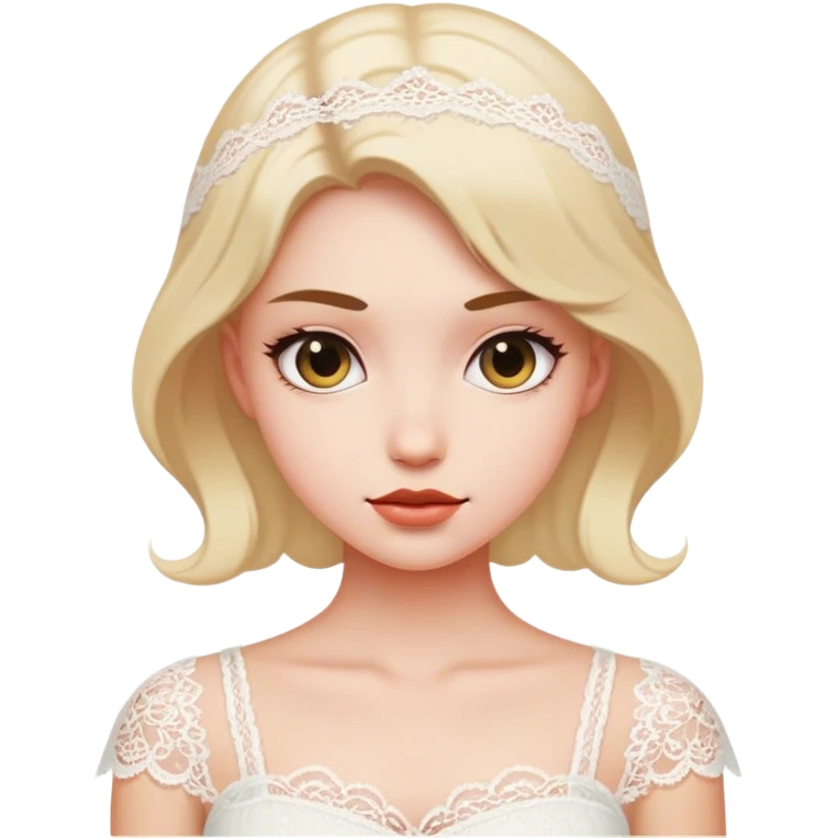 white top with lace emoji