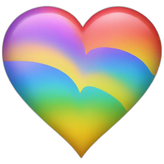 Corazón arcoiris emoji