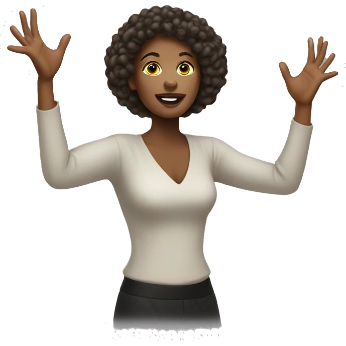 lady manifesting  emoji