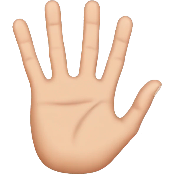 hands with nail tip emoji