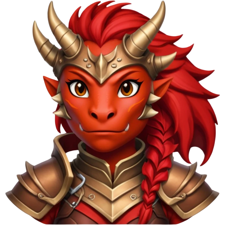 Red Dragonborn female emoji