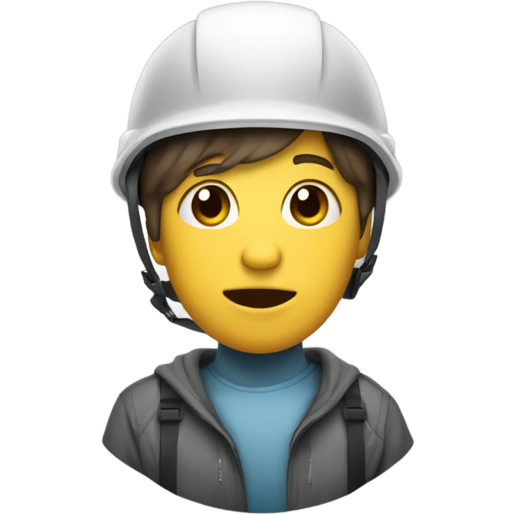 Drooling person wearing a helmet emoji