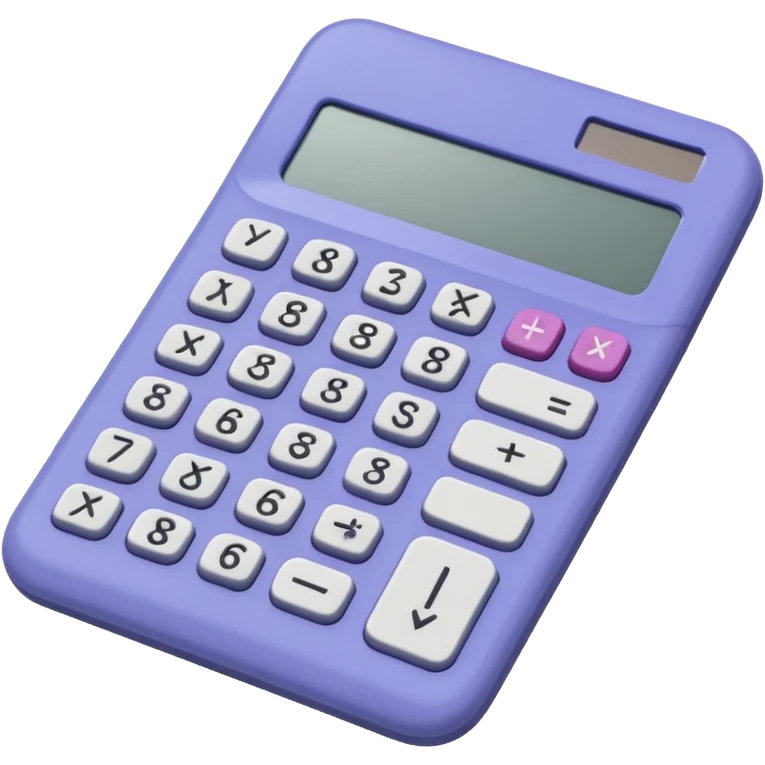 blank blueish LILAC CALCULATOR emoji