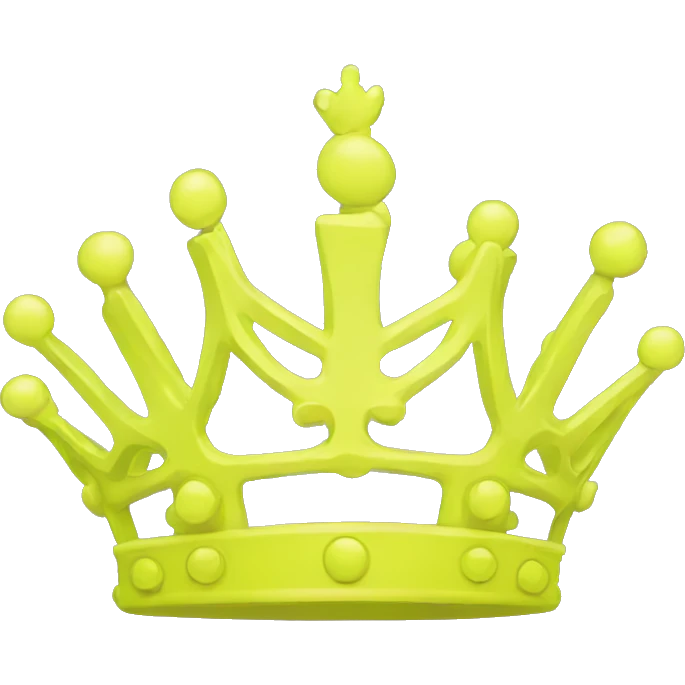 Neon yellow crown emoji