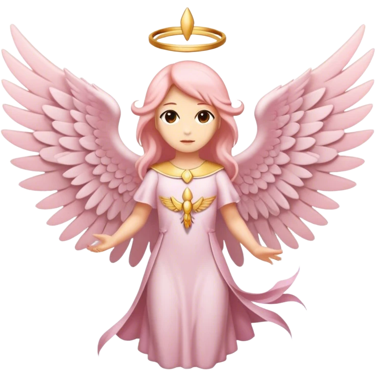 six winged seraphim light pink  emoji