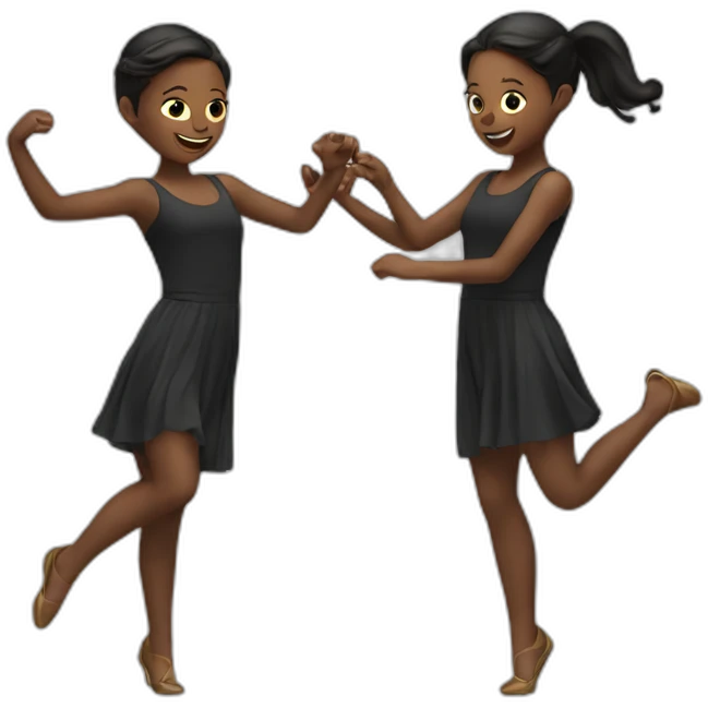 2 girls dancing emoji