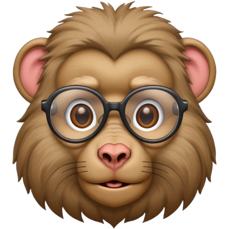 Baboons with glasses emoji