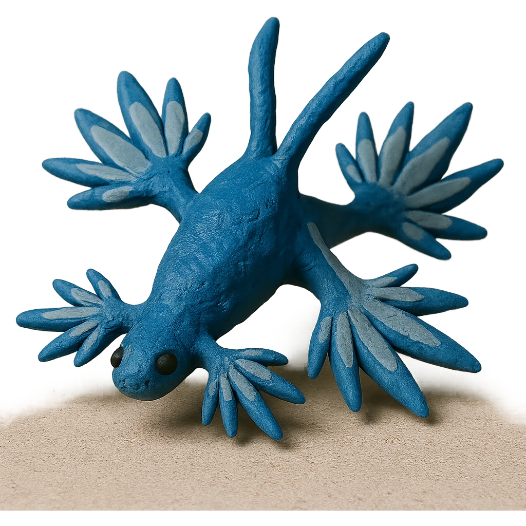 Glaucus atlanticus blue dragon sea slug emoji