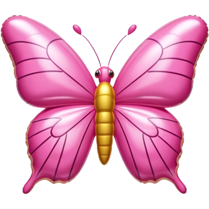   jeff koons style inflatable SPAM meat pink butterfly art emoji