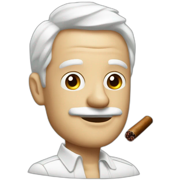 white sigma man with cigar emoji