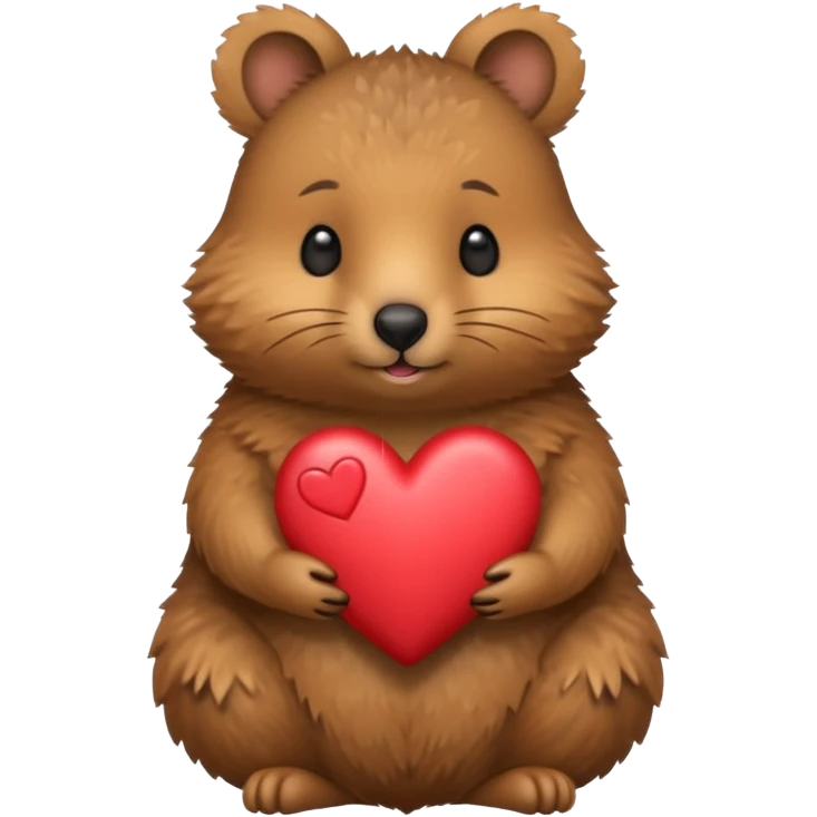 Quokka holding a heart  emoji