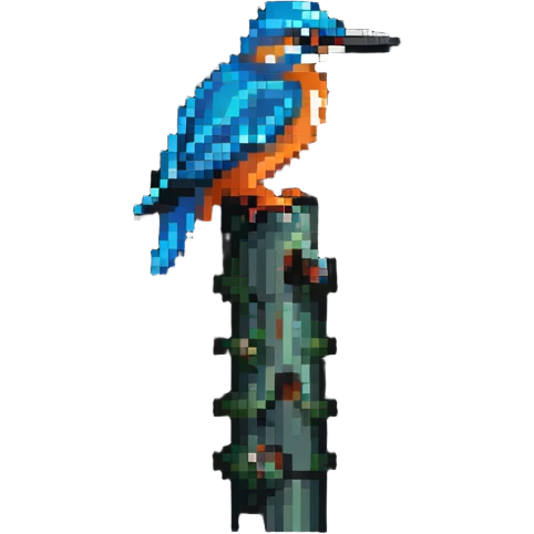 kingfisher bird on a tall tower emoji