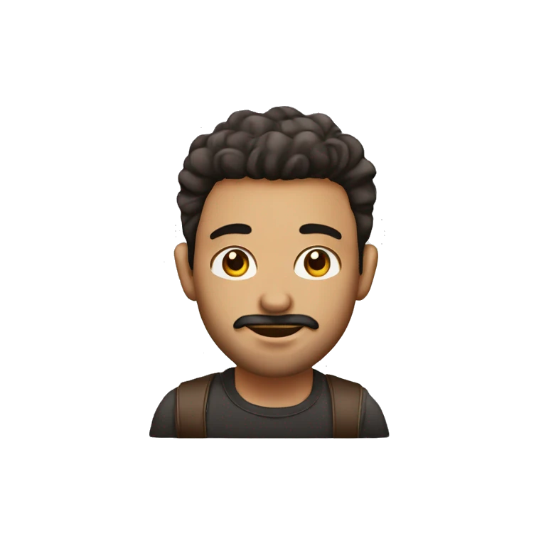 hombre moreno pelo negro ojos cafe emoji