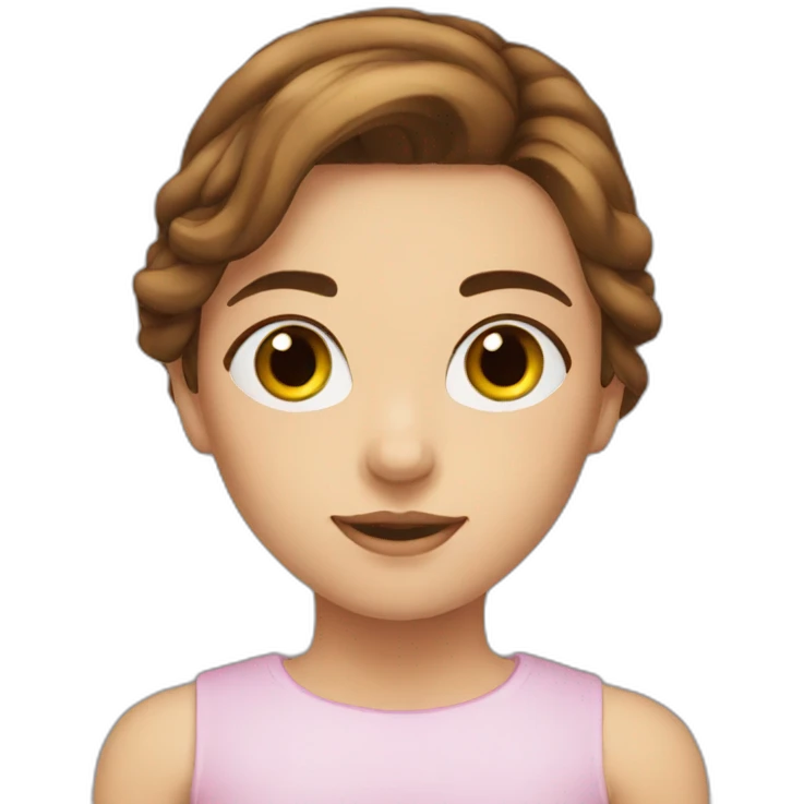 Girl-long-brown-hair-beautiful-eye-eyebrow emoji