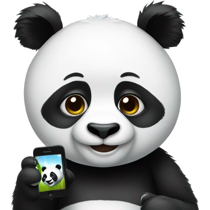 Panda with iPhone  emoji