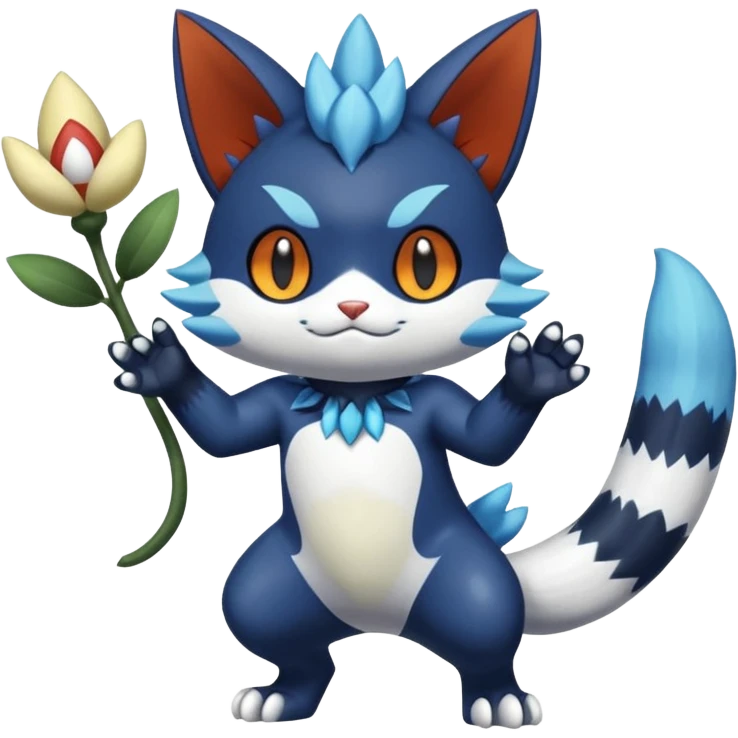 Sprigatito-Meowstic-Floragato-Meowscarada-Torracat-Pokémon-Fakémon-hybrid-fusion-creature (full body) emoji