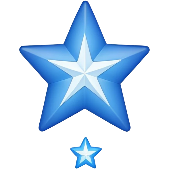 Create a blue star with white tick inside the star the star have eight smooth corner  emoji