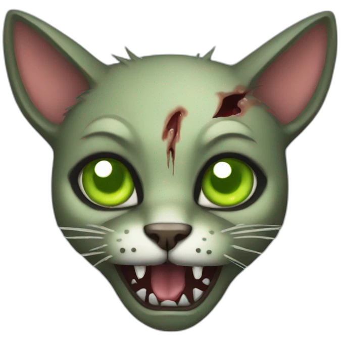 Zombie cat emoji