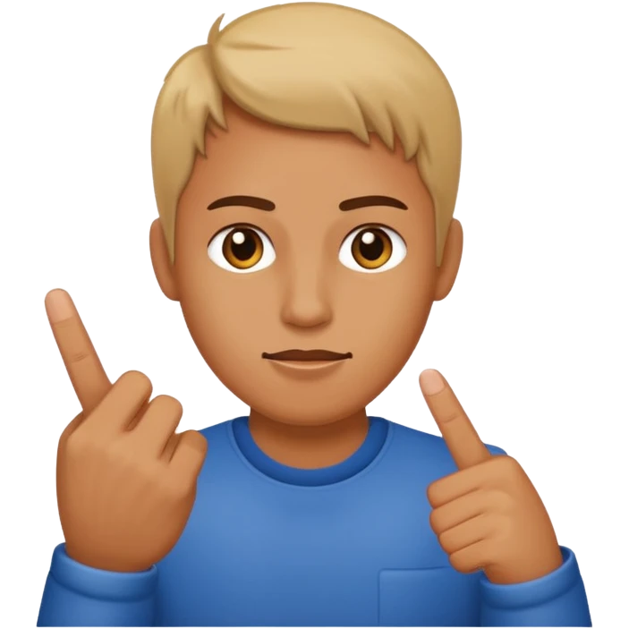 Personne qui fait un doigt d'honneur emoji