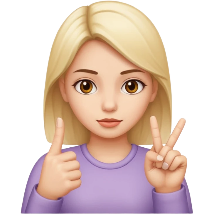 girl with middle finger emoji