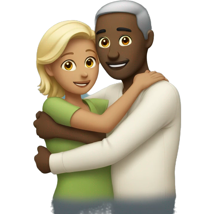Man and women hugging emoji