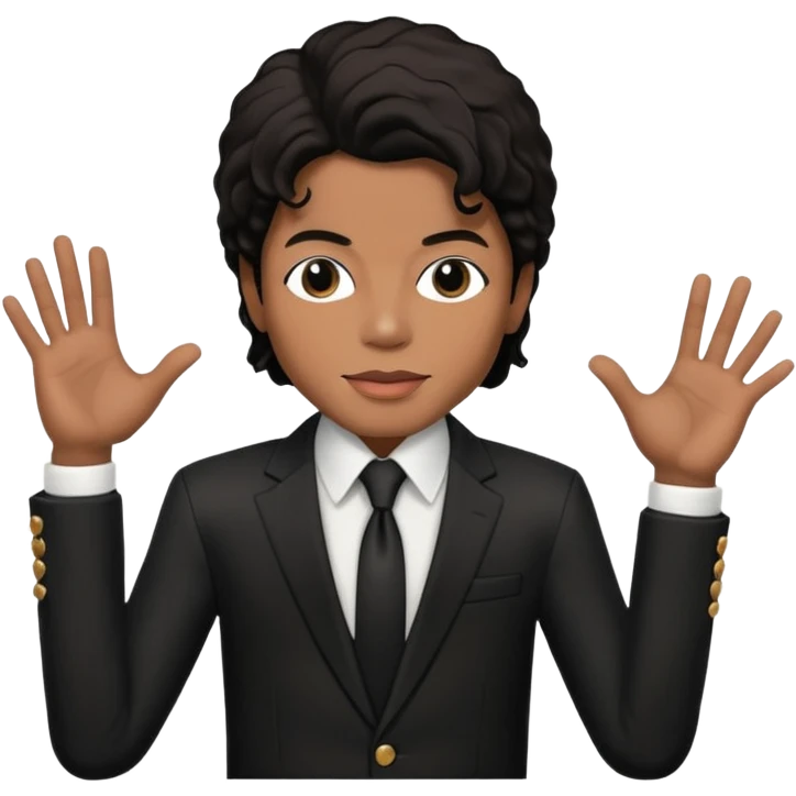 Micheal jackson doing the lean emoji