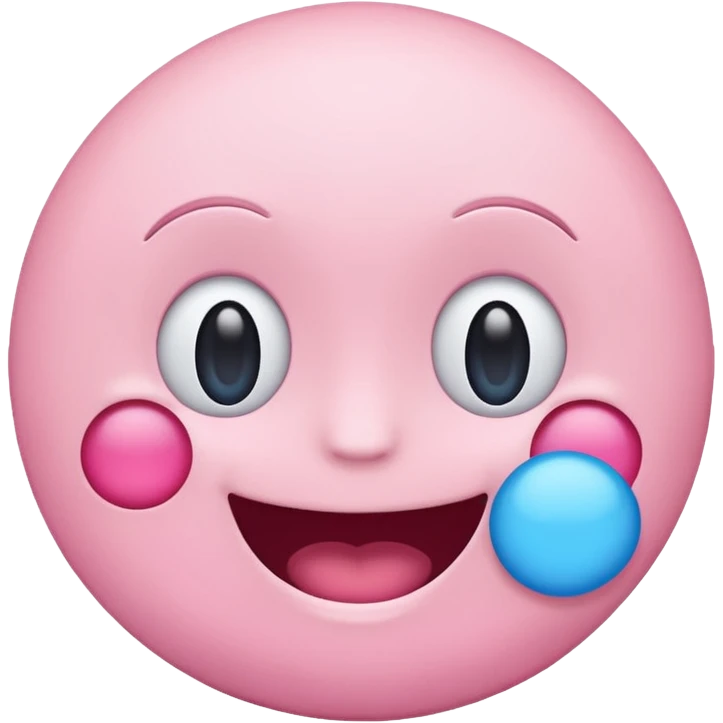 make me a the end emoji with blue and pink pastel colors emoji