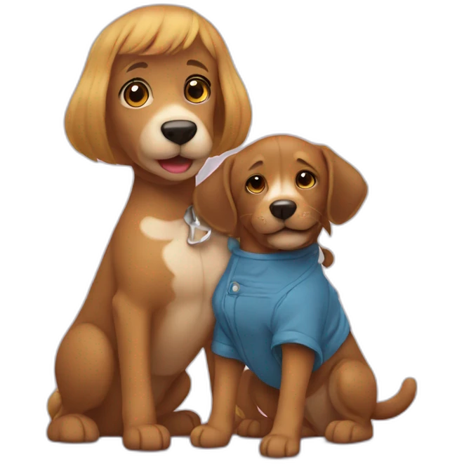 bebe con perro emoji