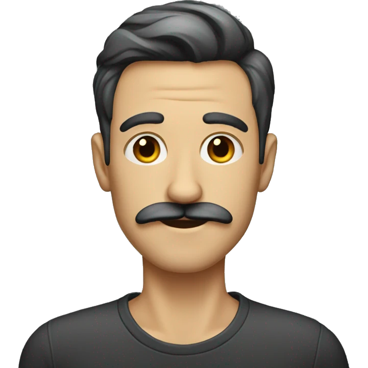 Skinny guy with mustache  emoji