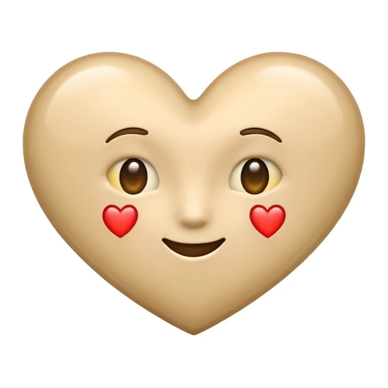 Please make a beige heart emoji which can i use in the text on IG emoji