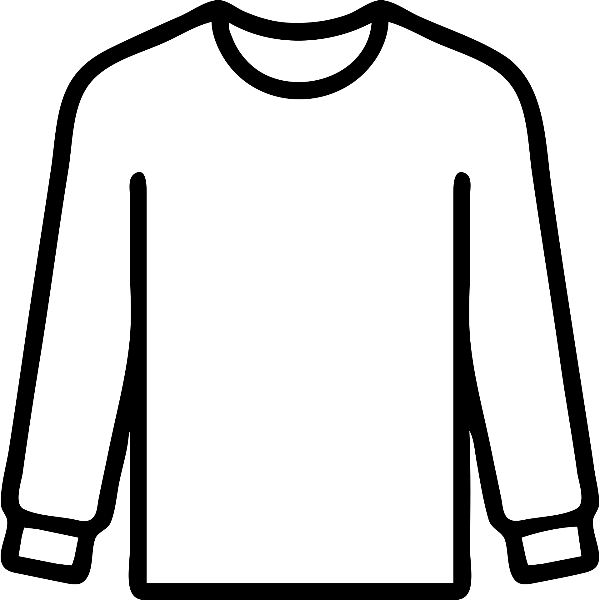 outlined long sleeve shirt icon emoji