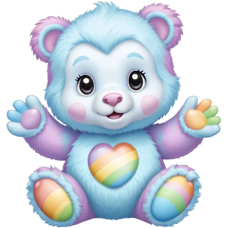 easter rainbow baby care bear  yeti emoji