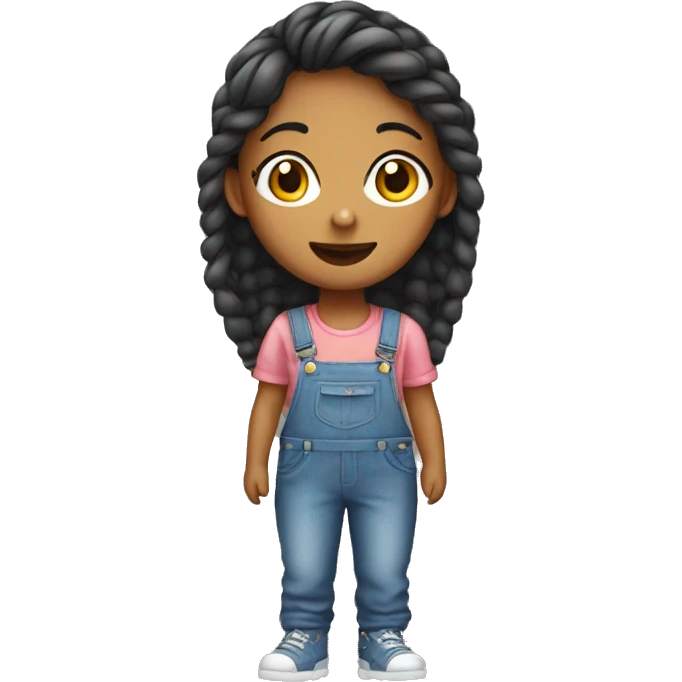 cute girl in overalls emoji